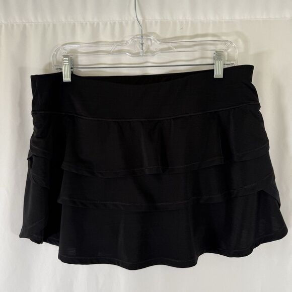 Calvin Klein Performance Skort Skirt Women's XL Black Pull On Lined Stretch - Picture 1 of 9